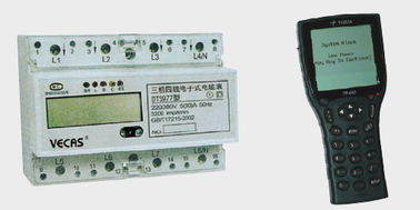 DIN-spoorac Elektronische Wattuurmeter/de Actieve meter van het glas waterdichte kilowatt-uur