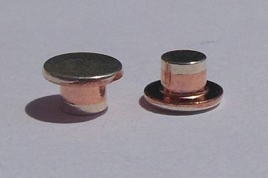 Het Zilveren Elektrocontact van hoge Precisietrimetal voor Minidrukknopschakelaar